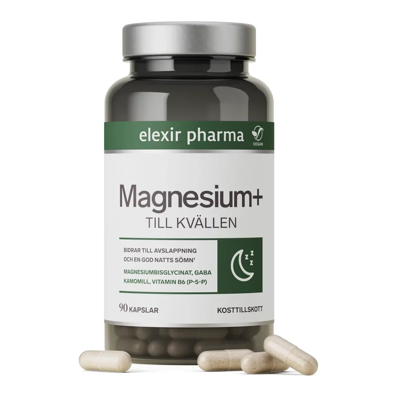 Elexir Pharma Magnesium+ Till kvällen 90 kapslar